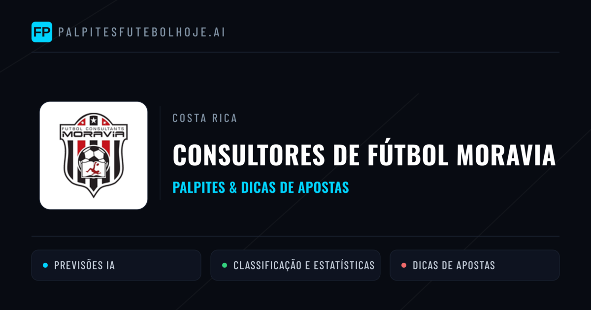 Consultores de Fútbol Moravia Palpites & Estatísticas