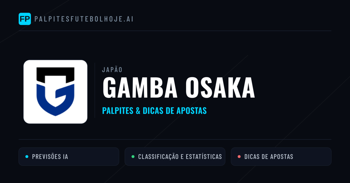 Gamba Osaka Palpites & Estatísticas