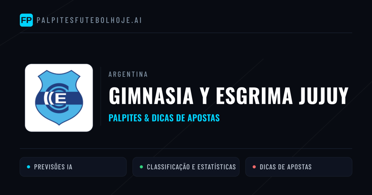 Gimnasia y Esgrima Jujuy Palpites & Estatísticas