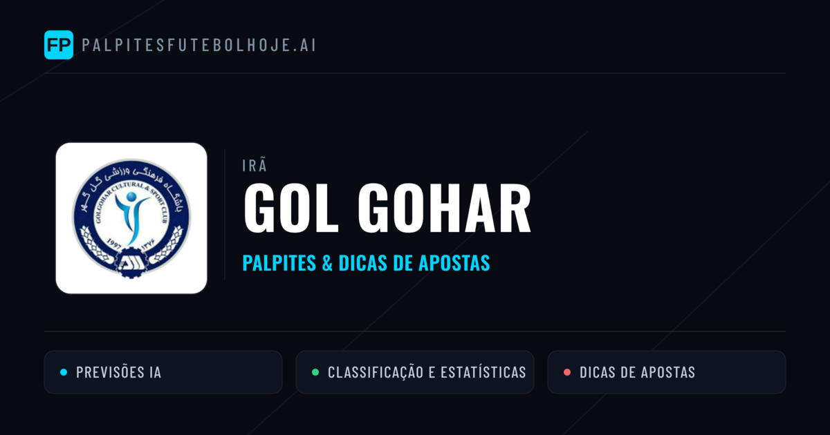Gol Gohar Palpites & Estatísticas