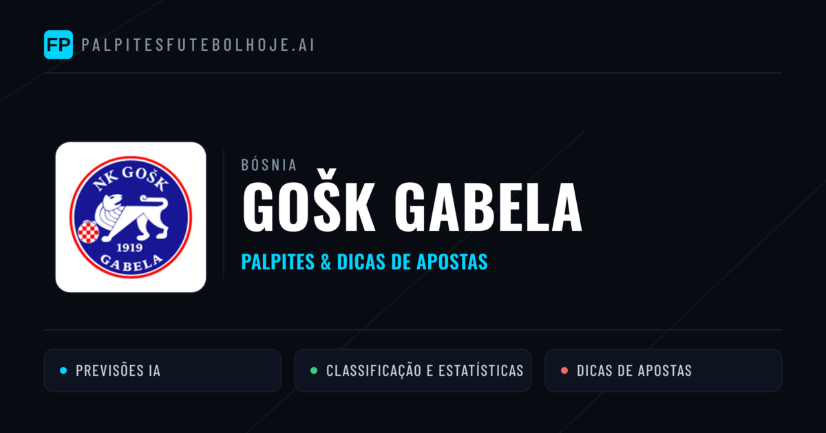 GOŠK Gabela Palpites & Estatísticas