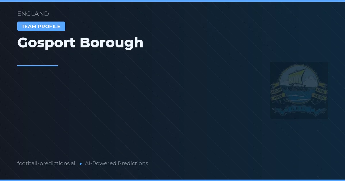 Gosport Borough Palpites & Estatísticas