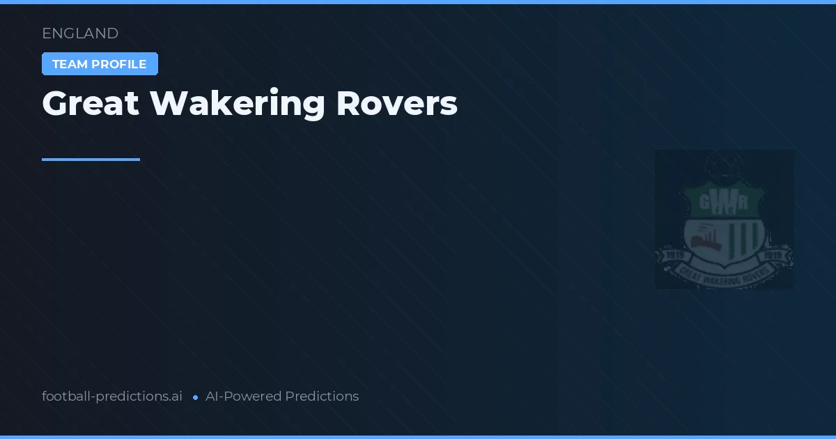 Great Wakering Rovers Palpites & Estatísticas