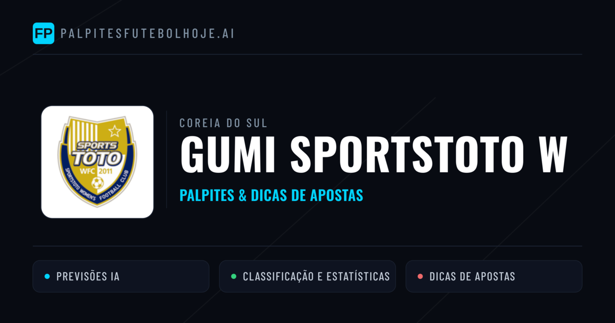 Gumi Sportstoto W Palpites & Estatísticas