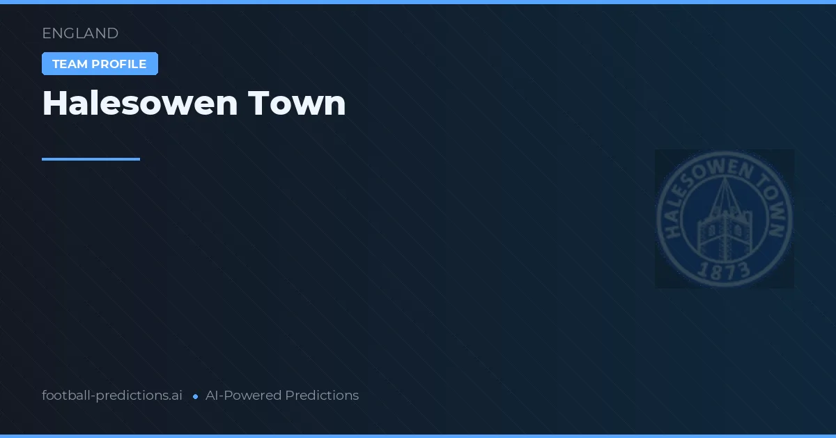 Halesowen Town Palpites & Estatísticas