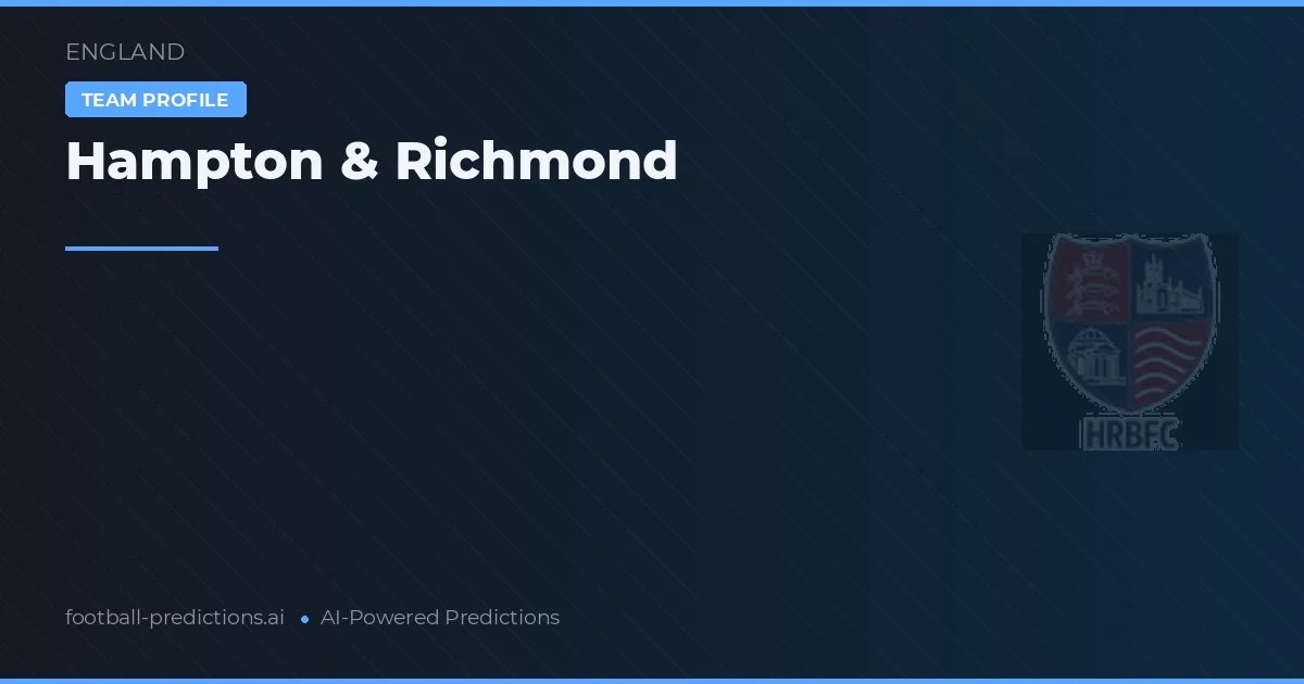 Hampton & Richmond Palpites & Estatísticas