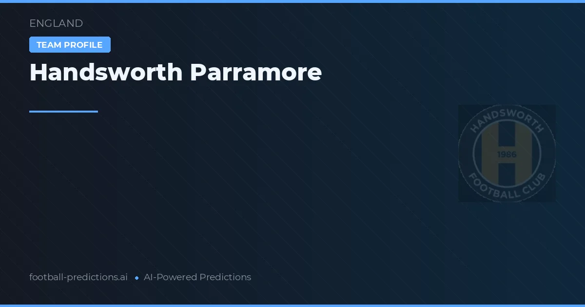 Handsworth Parramore Palpites & Estatísticas