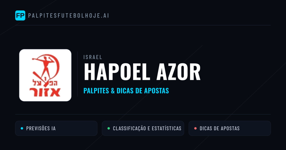 Hapoel Azor Palpites & Estatísticas