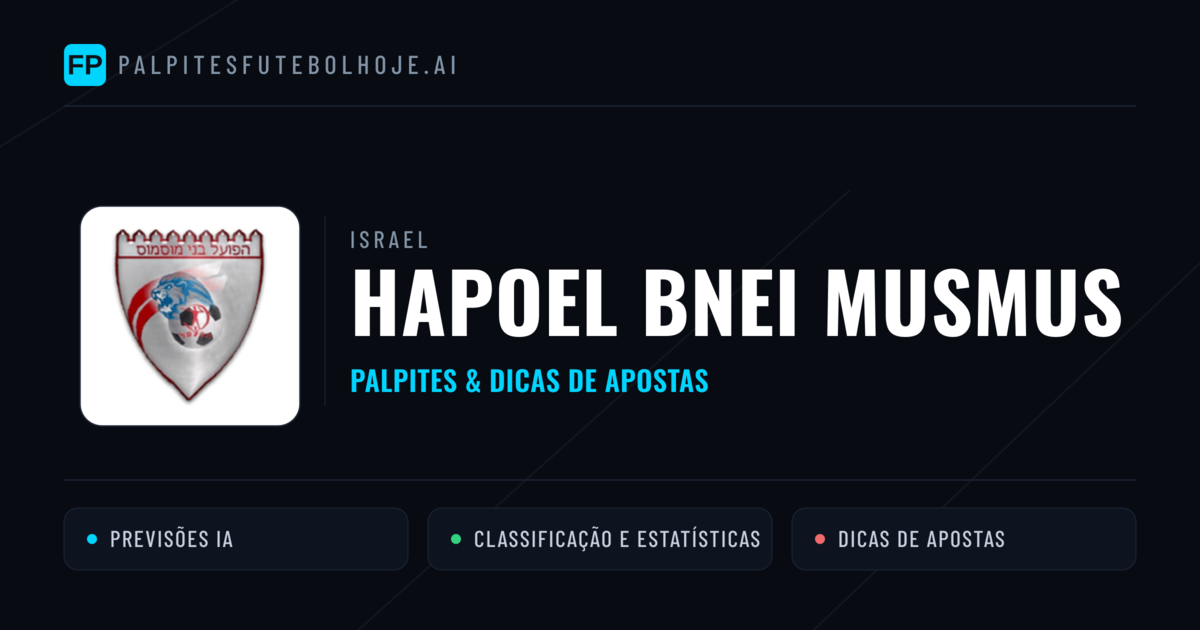 Hapoel Bnei Musmus Palpites & Estatísticas