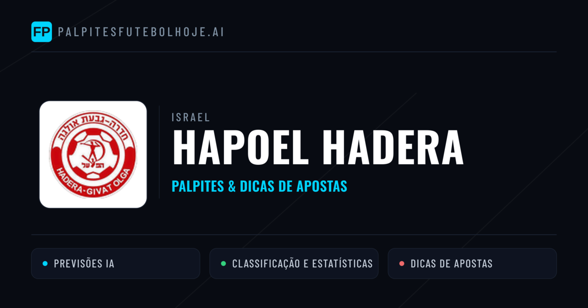 Hapoel Hadera Palpites & Estatísticas