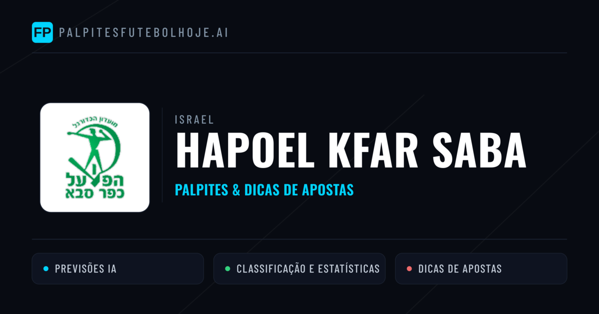 Hapoel Kfar Saba Palpites & Estatísticas