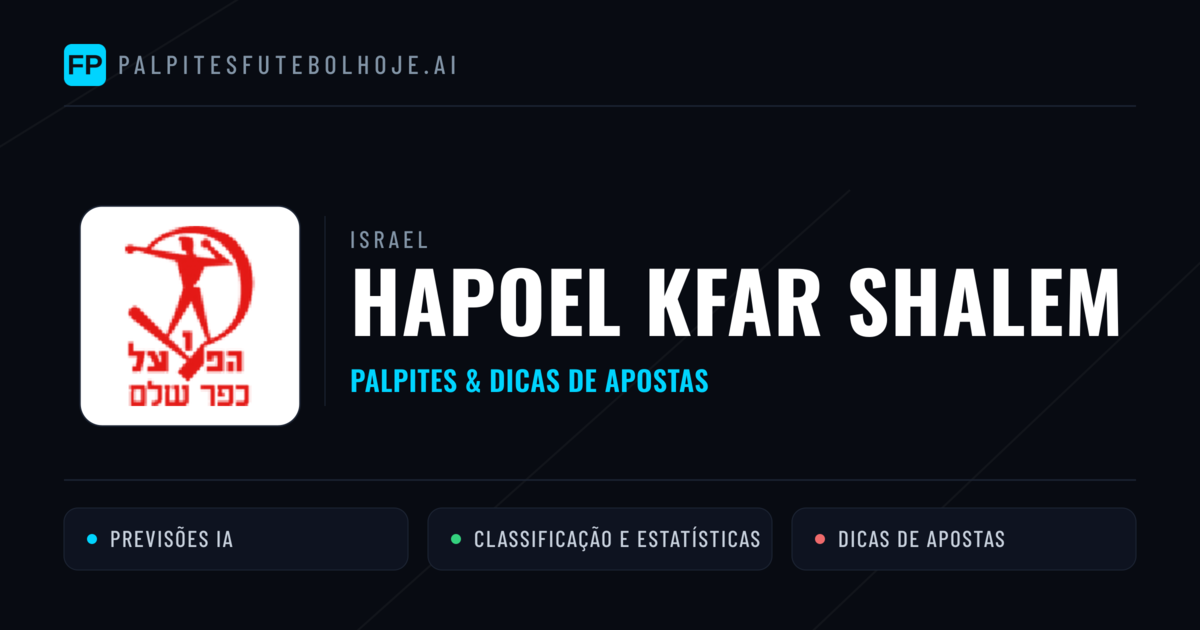 Hapoel Kfar Shalem Palpites & Estatísticas