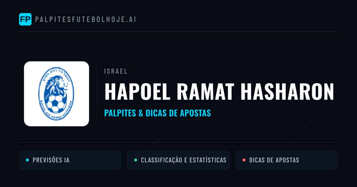 Hapoel Ramat HaSharon Palpites & Estatísticas
