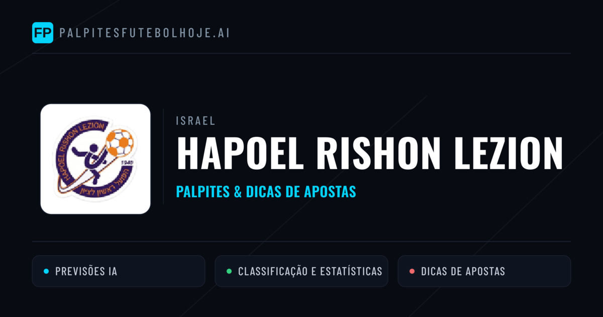 Hapoel Rishon LeZion Palpites & Estatísticas