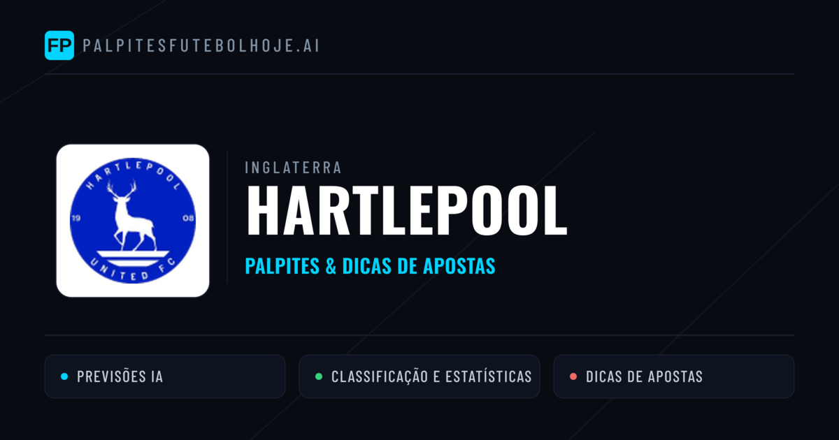 Hartlepool Palpites & Estatísticas