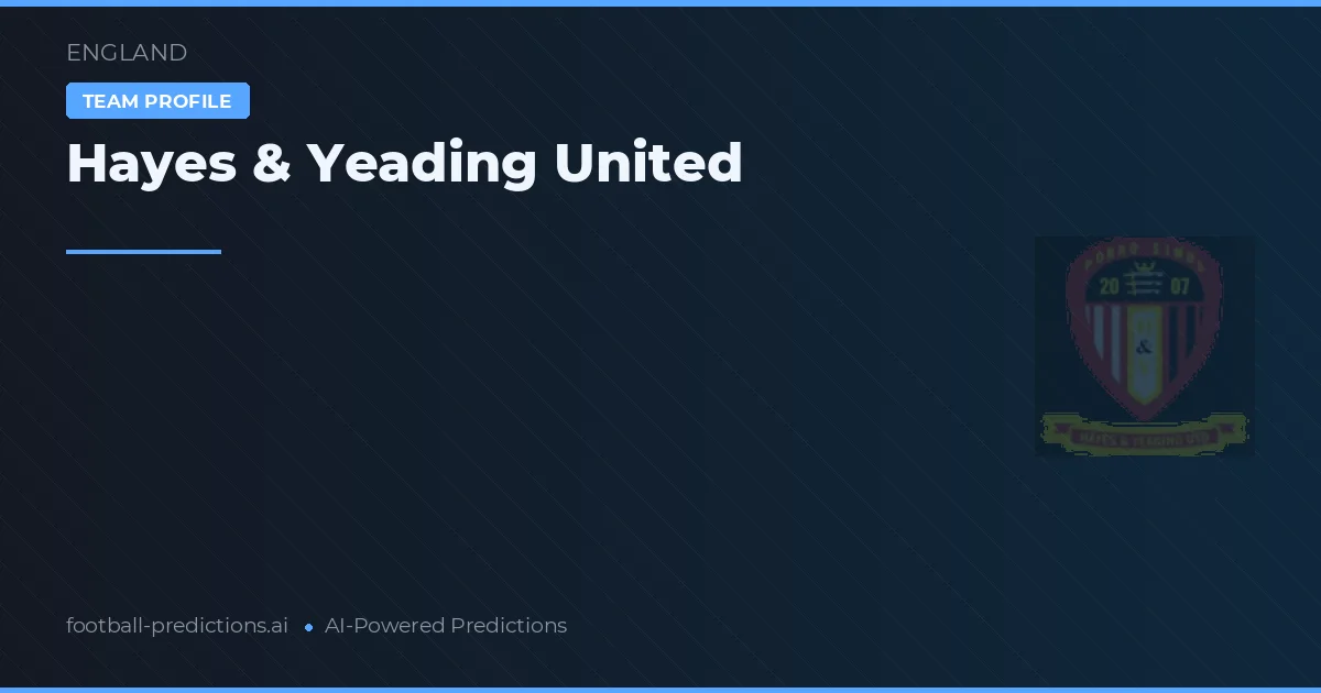 Hayes & Yeading United Palpites & Estatísticas