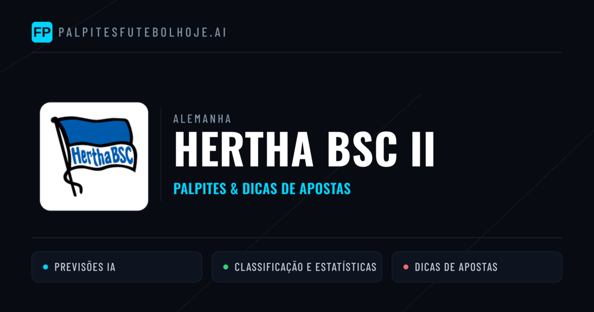 Hertha BSC II Palpites & Estatísticas
