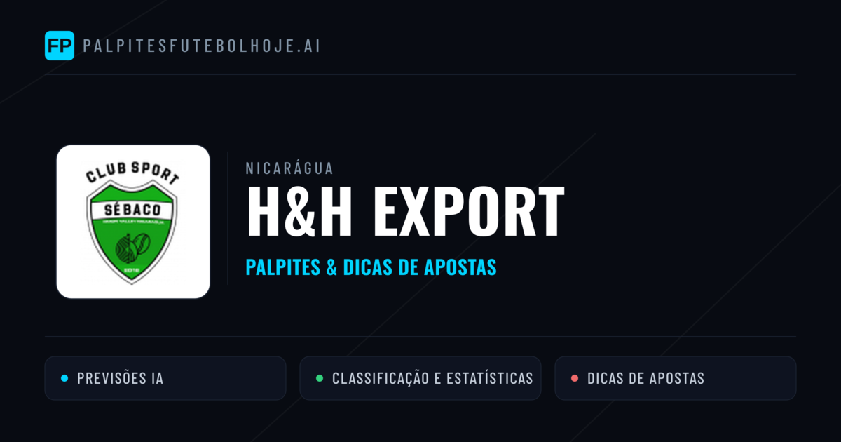 H&H Export Palpites & Estatísticas