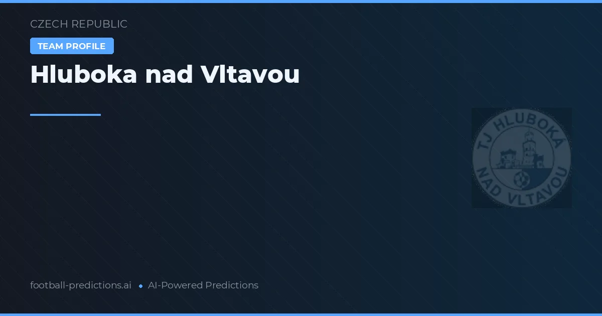 Hluboká nad Vltavou Palpites & Estatísticas