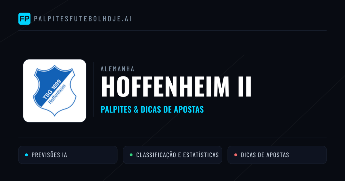 Hoffenheim II Palpites & Estatísticas