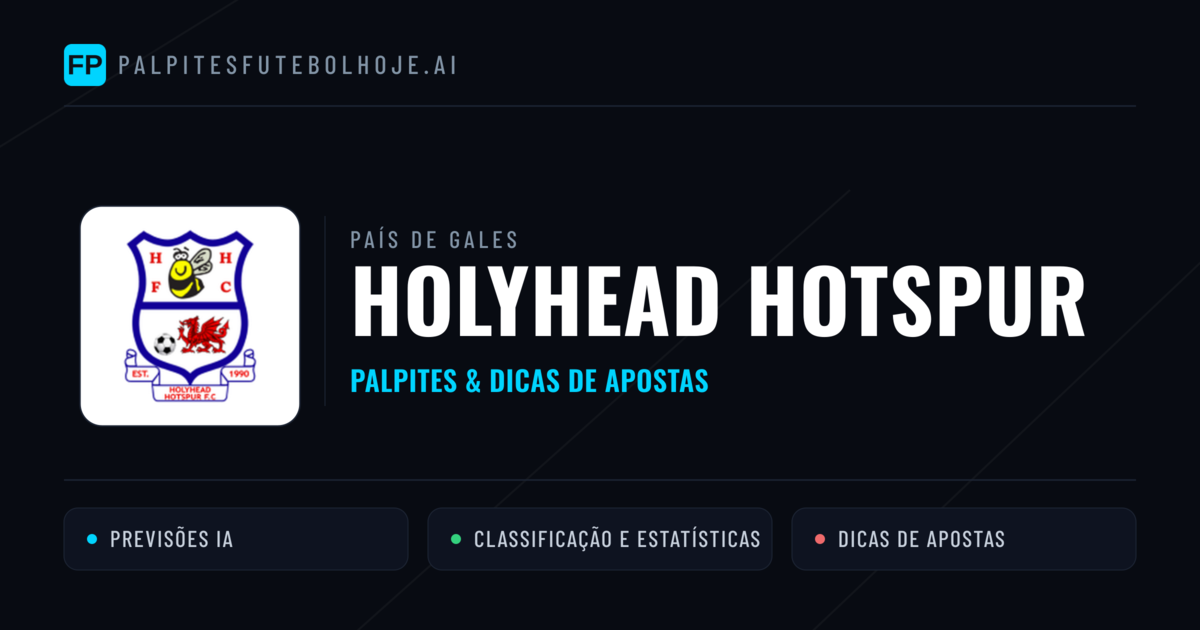 Holyhead Hotspur Palpites & Estatísticas