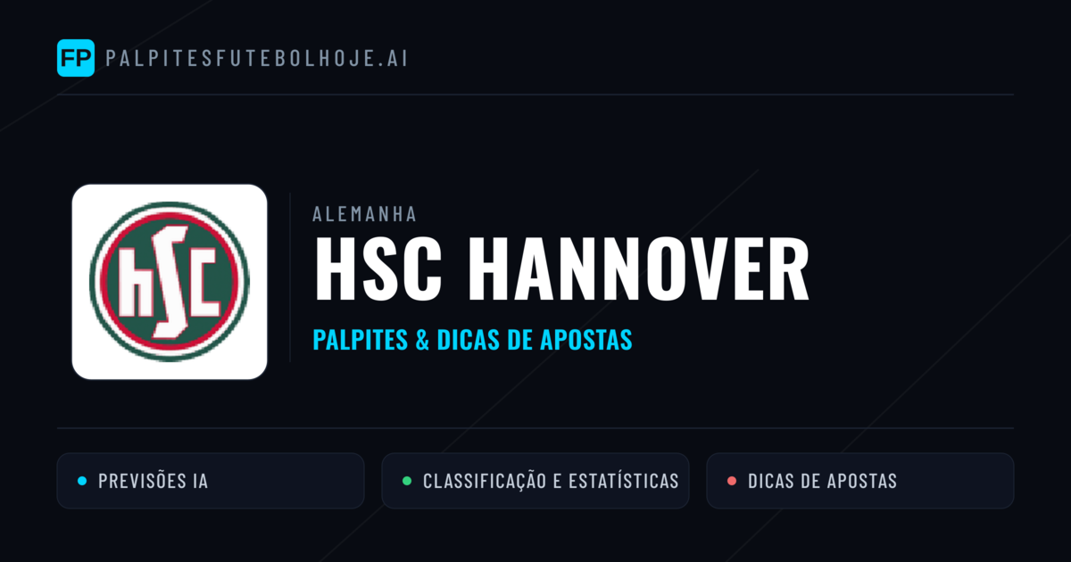 HSC Hannover Palpites & Estatísticas