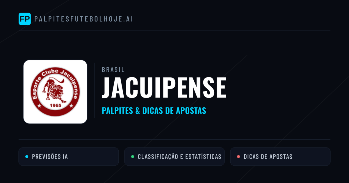 Jacuipense Palpites & Estatísticas