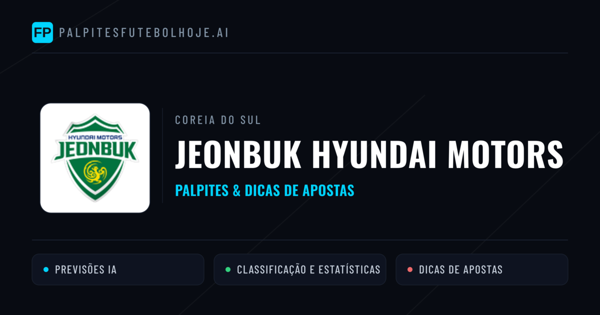 Jeonbuk Hyundai Motors Palpites & Estatísticas