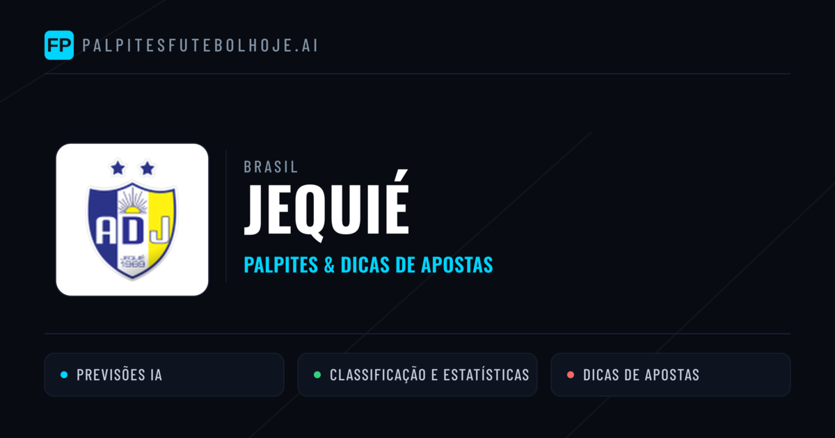 Jequié Palpites & Estatísticas