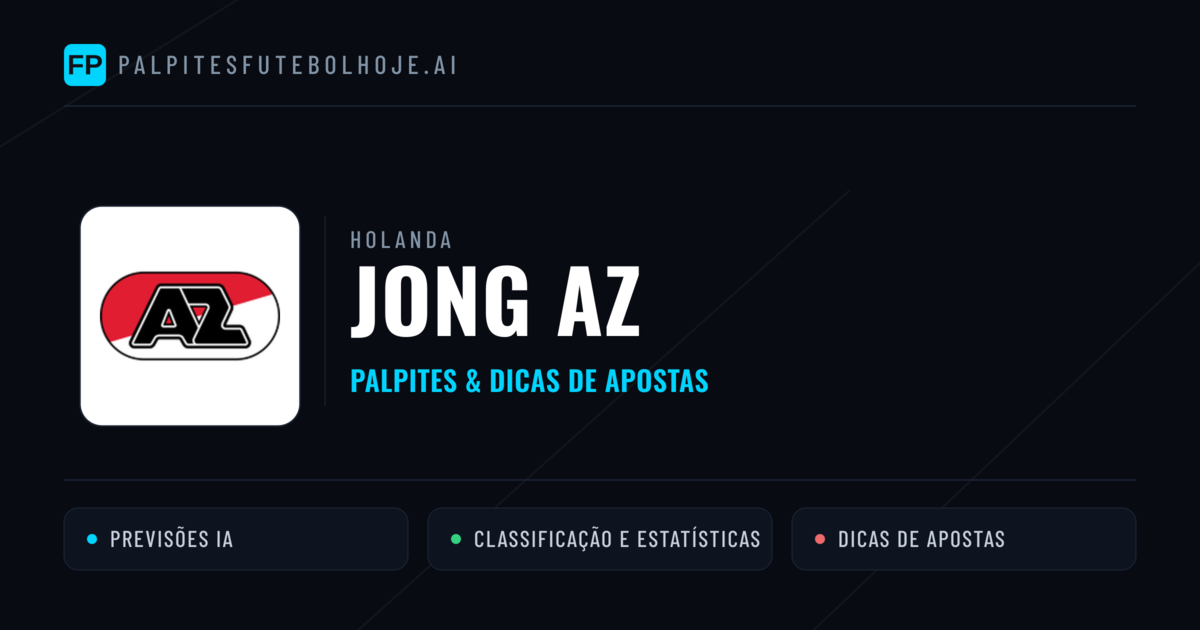 Jong AZ Palpites & Estatísticas