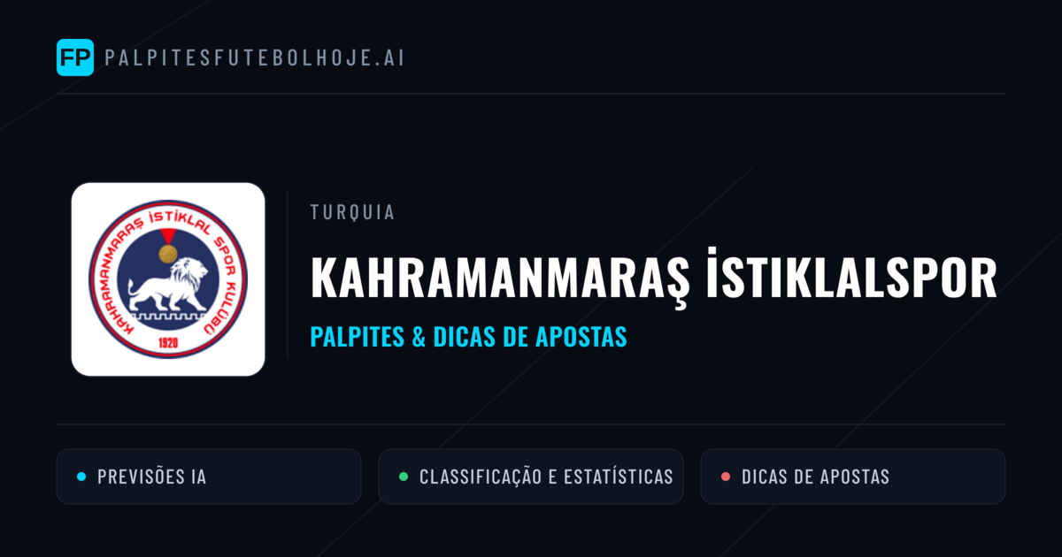 Kahramanmaraş İstiklalspor Palpites & Estatísticas