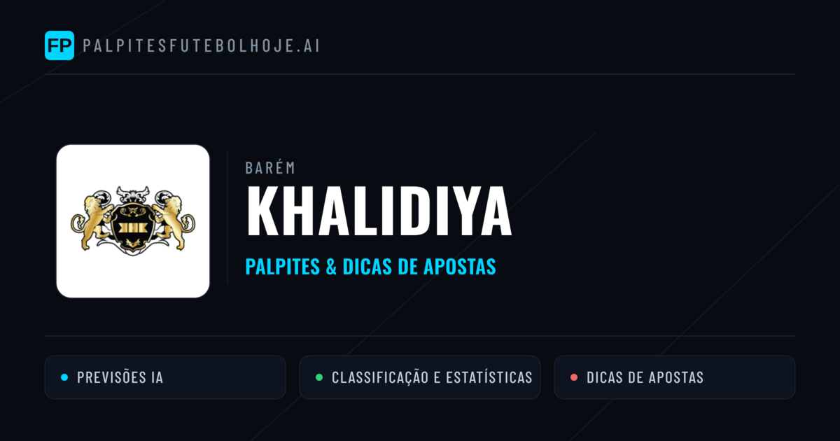 Khalidiya Palpites & Estatísticas
