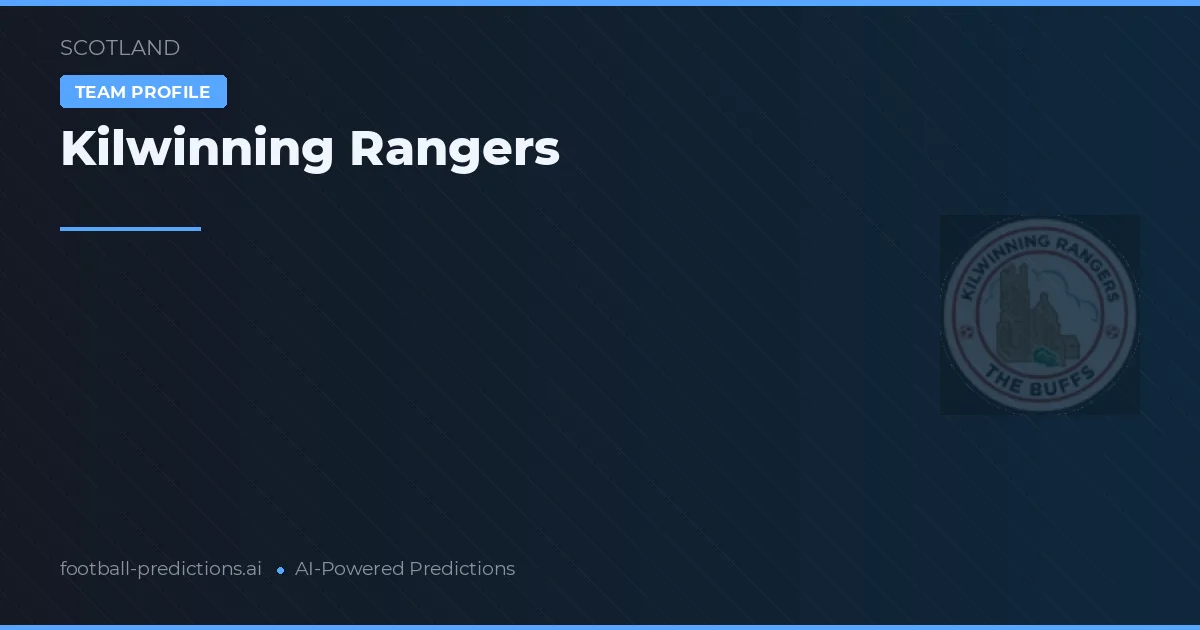 Kilwinning Rangers Palpites & Estatísticas