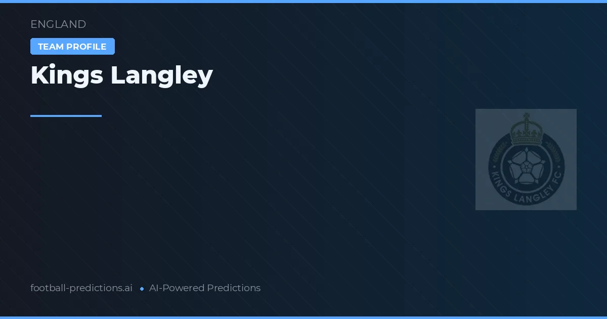 Kings Langley Palpites & Estatísticas