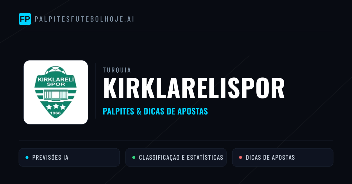 Kırklarelispor Palpites & Estatísticas