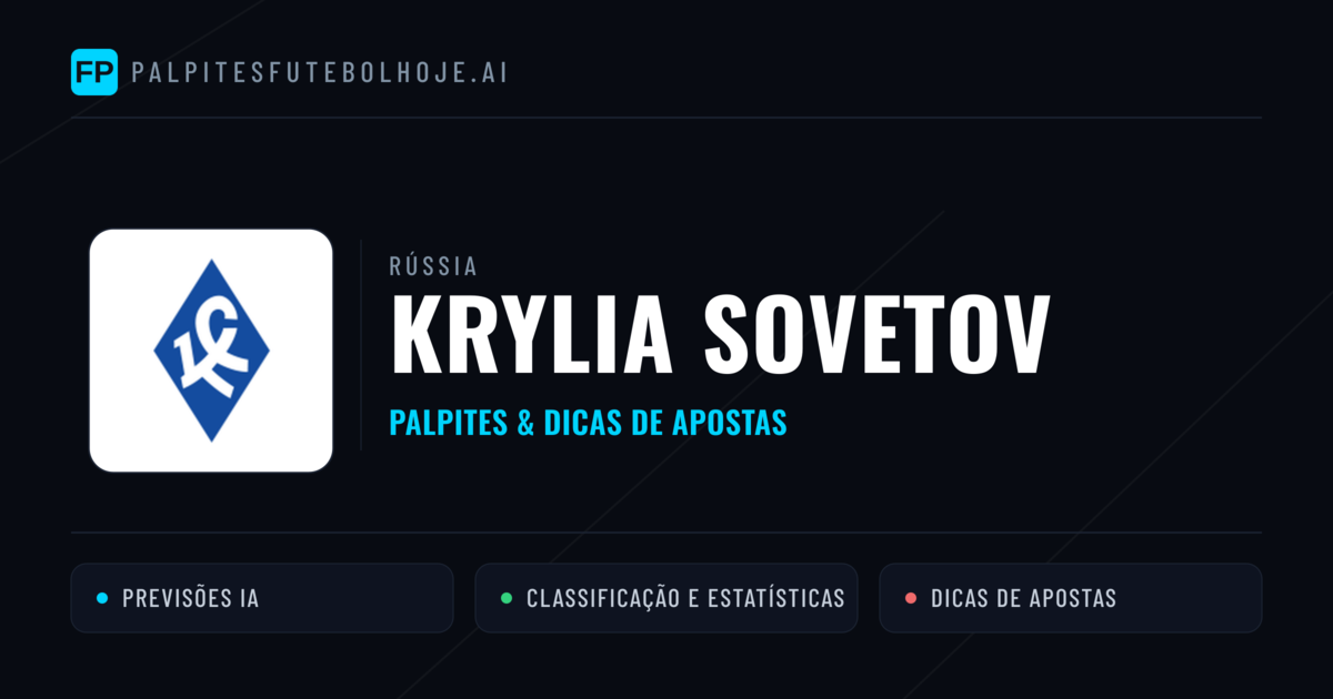 Krylia Sovetov Palpites & Estatísticas