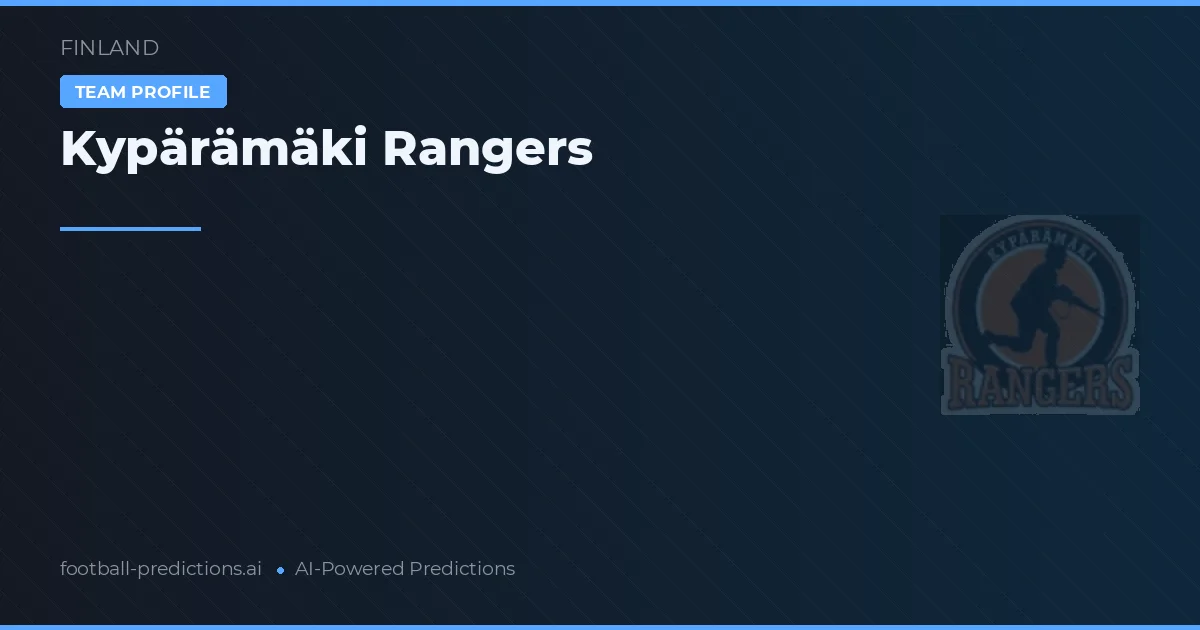 Kypärämäki Rangers Palpites & Estatísticas