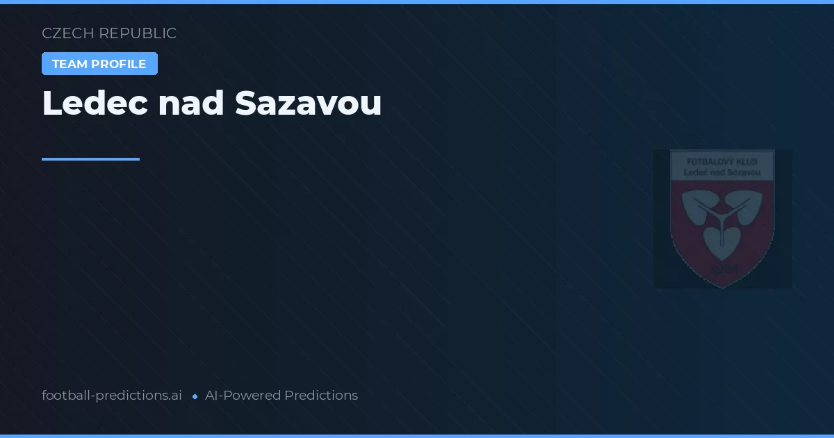 Ledec nad Sazavou Palpites & Estatísticas