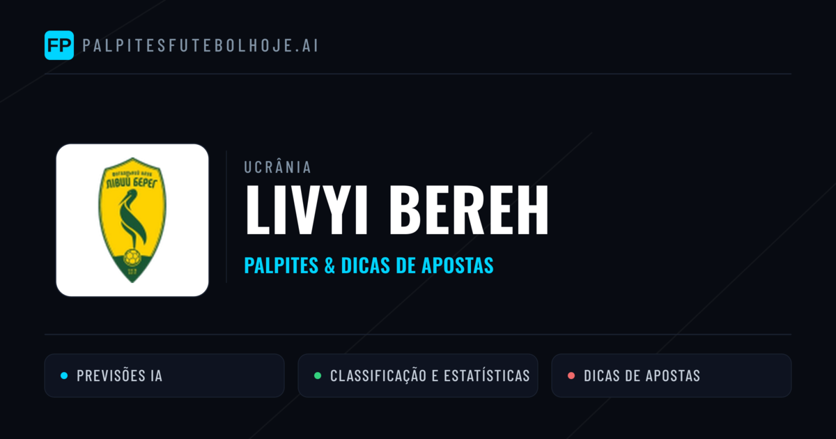 Livyi Bereh Palpites & Estatísticas