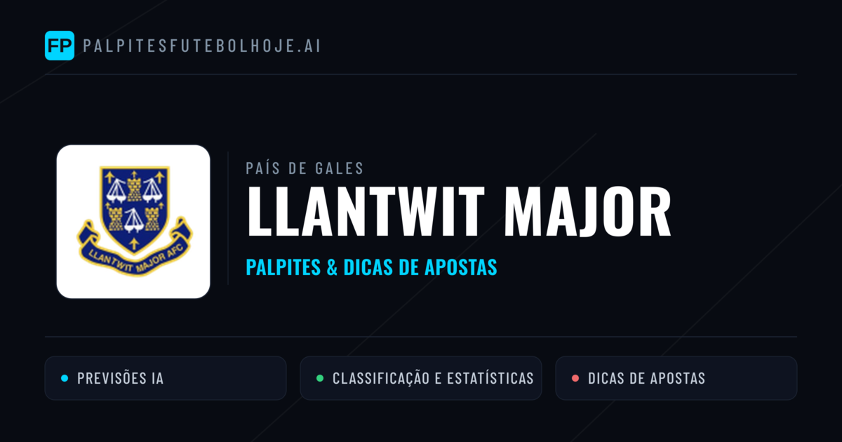 Llantwit Major Palpites & Estatísticas