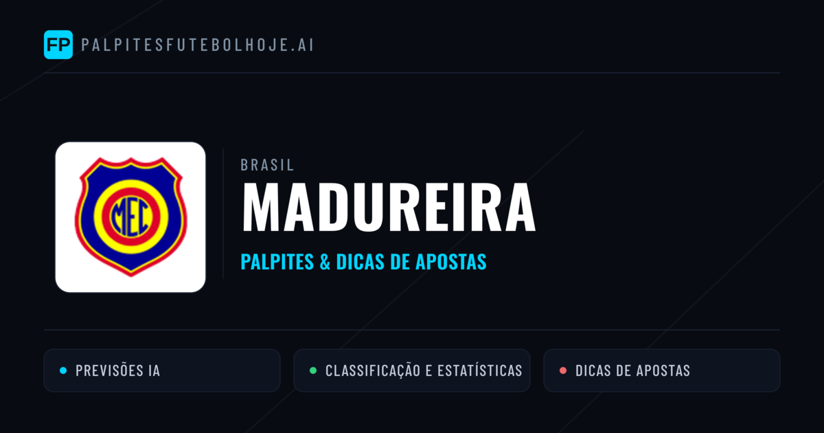 Madureira Palpites & Estatísticas