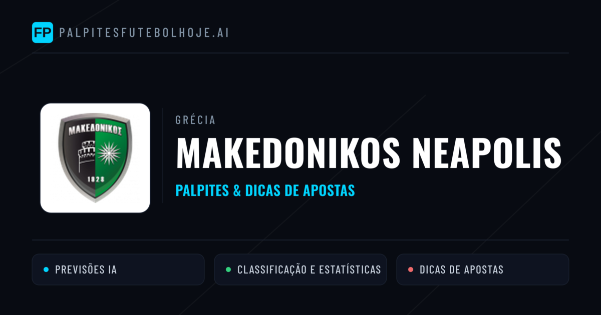 Makedonikos Neapolis Palpites & Estatísticas