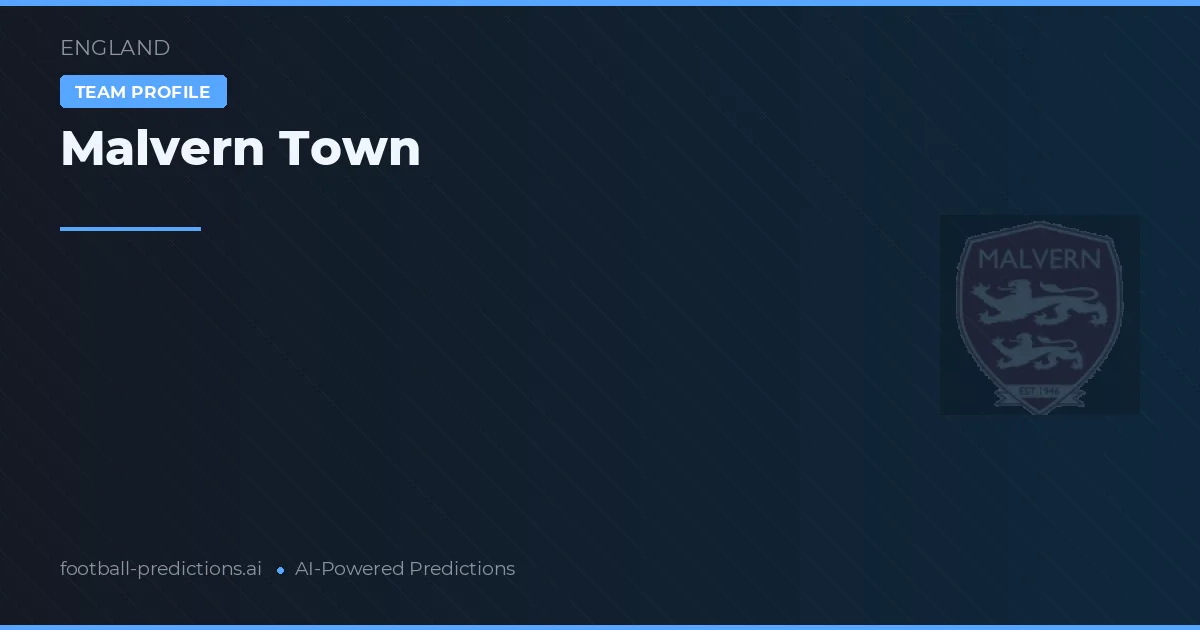 Malvern Town Palpites & Estatísticas