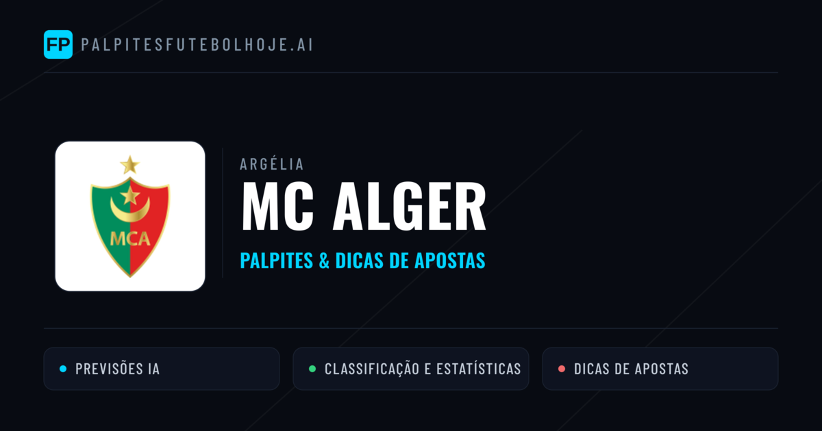MC Alger Palpites & Estatísticas