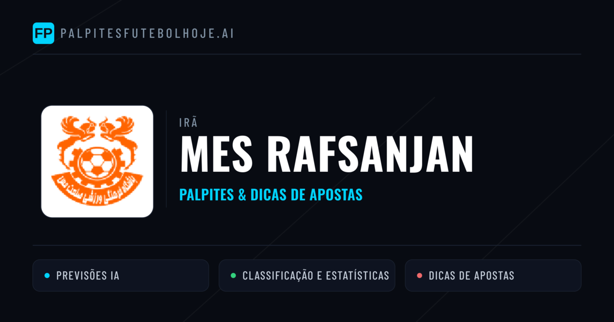 Mes Rafsanjan Palpites & Estatísticas