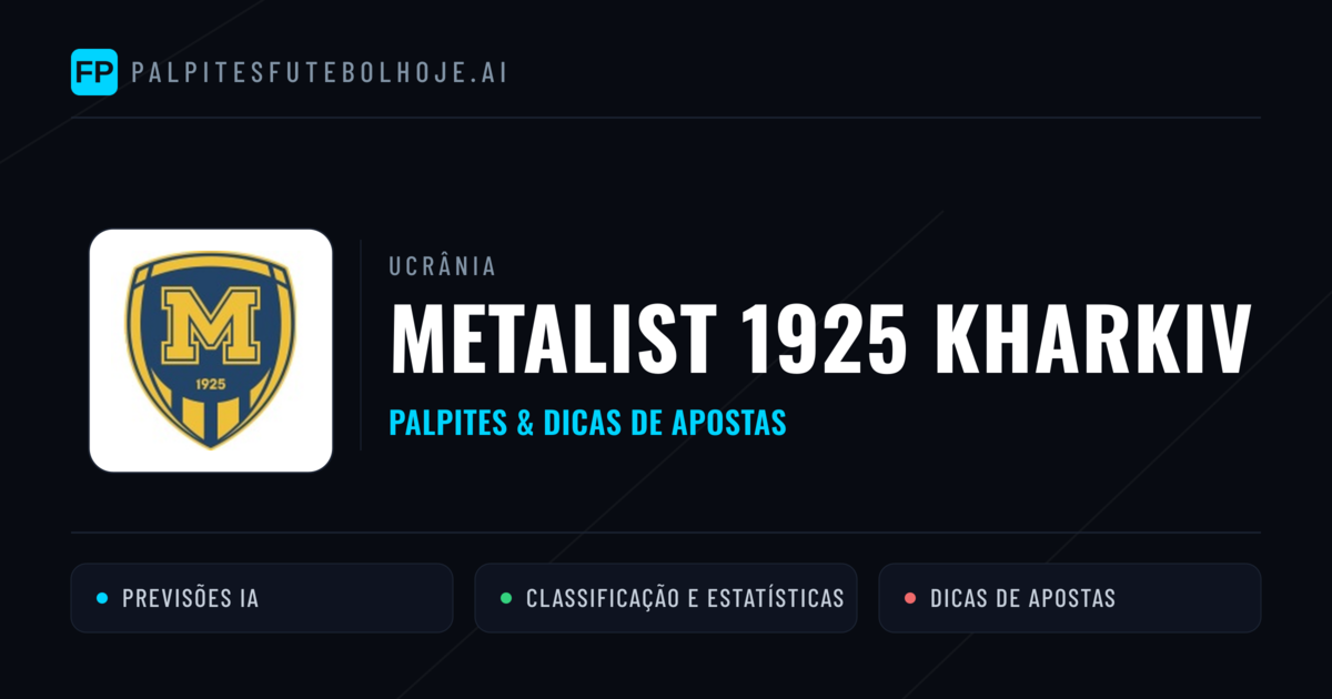 Metalist 1925 Kharkiv Palpites & Estatísticas
