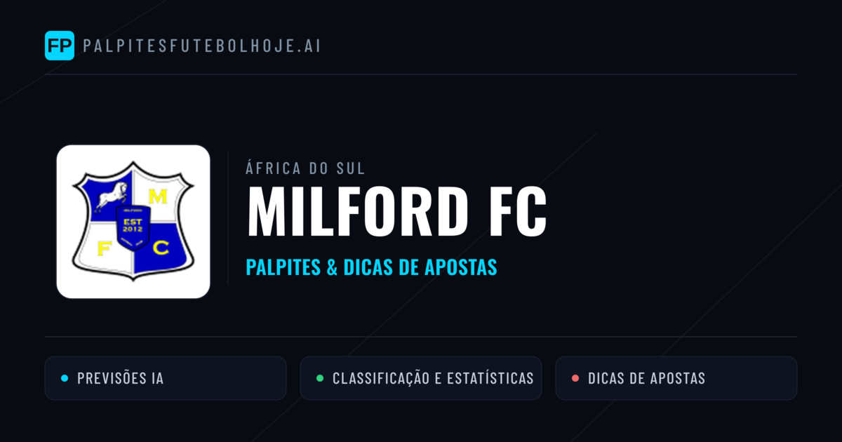 Milford FC Palpites & Estatísticas