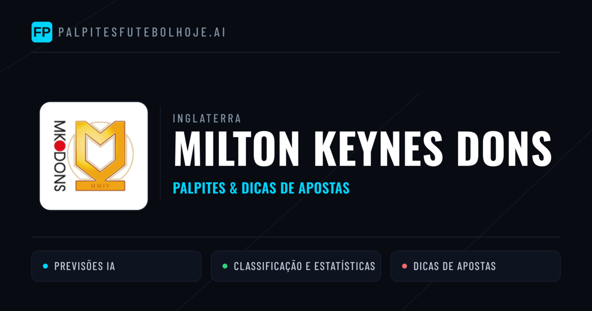 Milton Keynes Dons Palpites & Estatísticas
