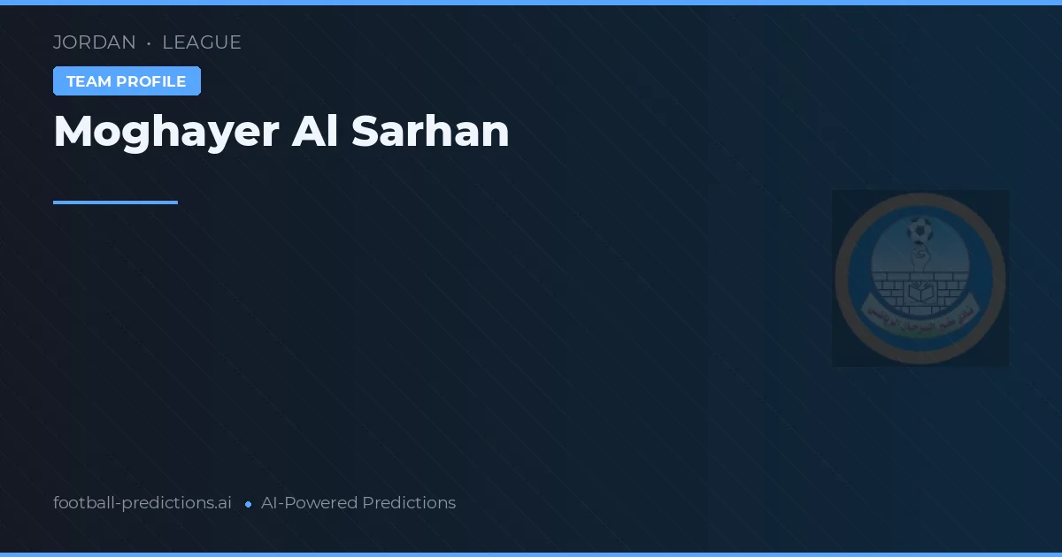 Moghayer Al Sarhan Palpites & Estatísticas