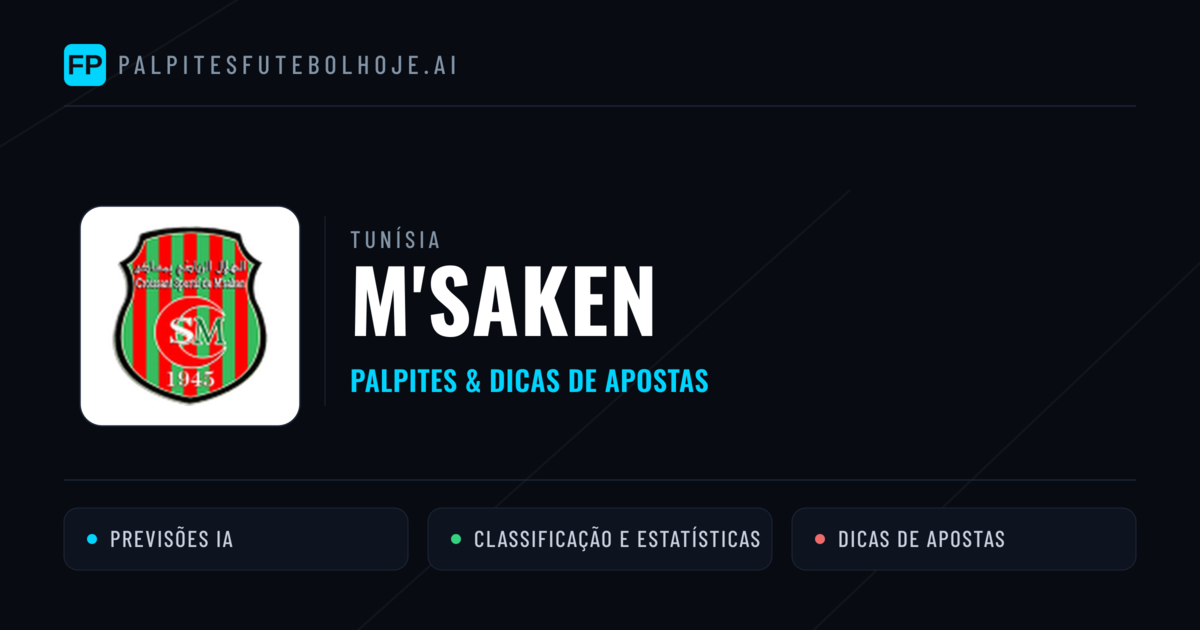 M'saken Palpites & Estatísticas